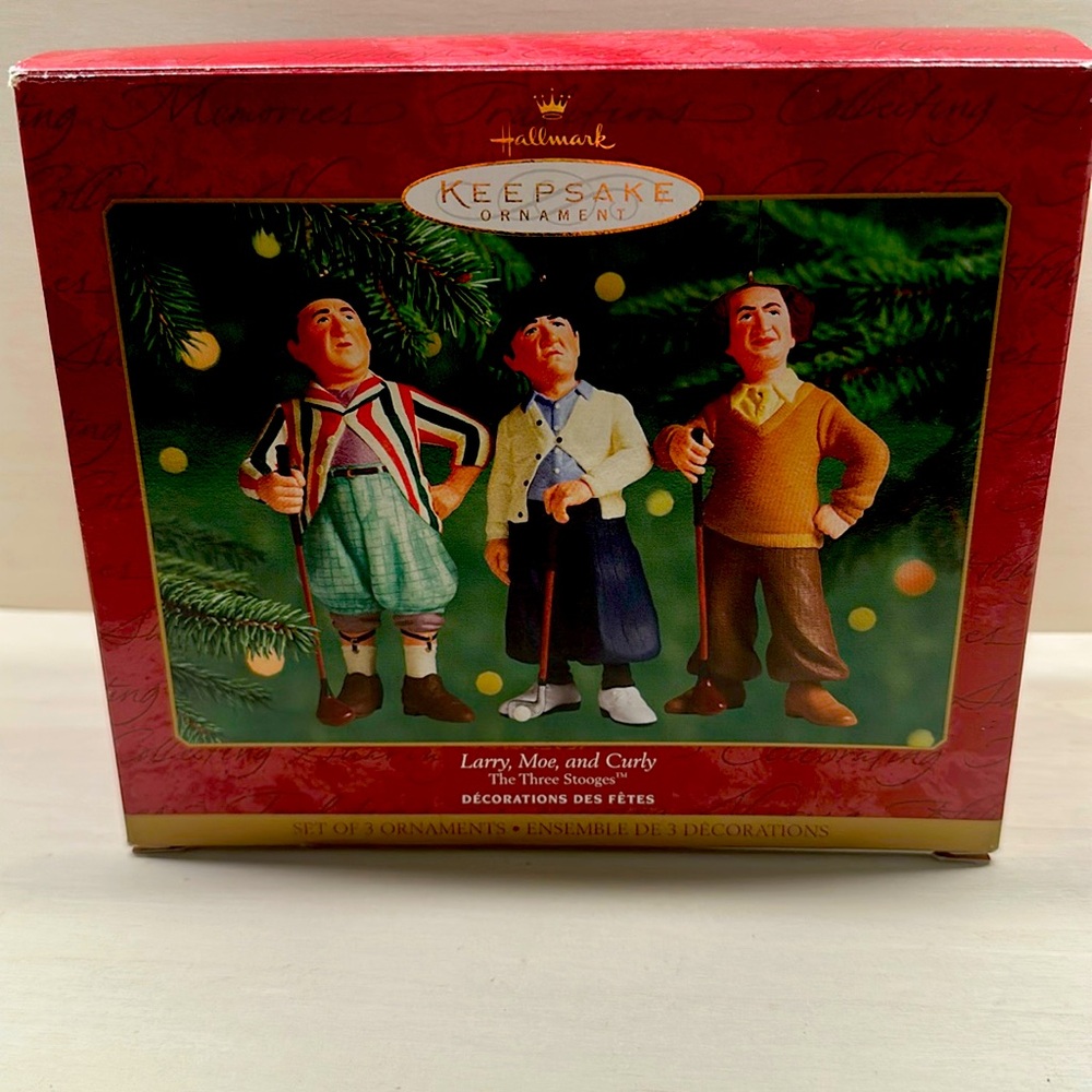 Hallmark Keepsake Three Stooges Golfing Ornaments